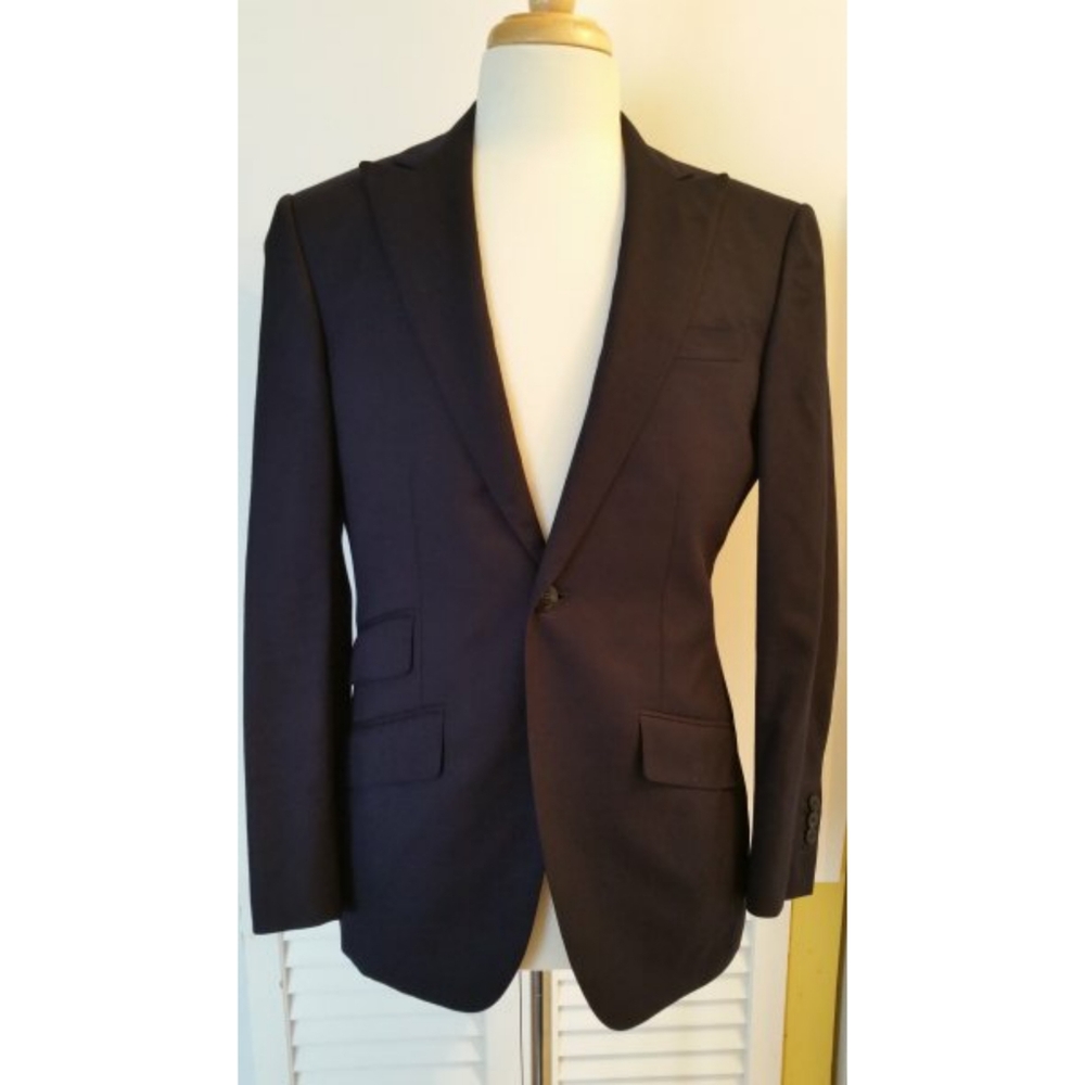 Phineas Cole Paul Stuart Navy Doeskin Blazer 36R
